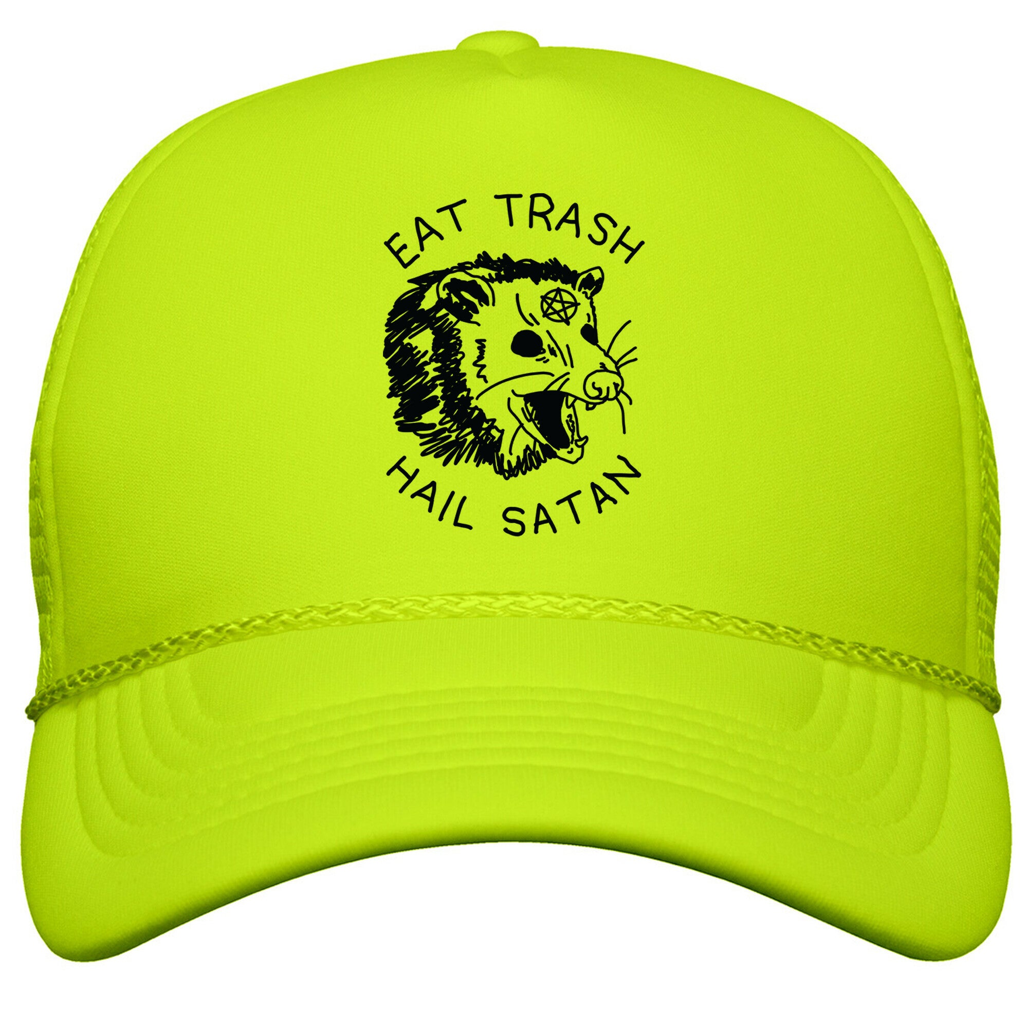 Eat Trash Hail Satan Possum Snapback Trucker Hat